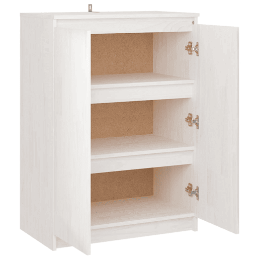 vidaXL Aparador pinho maciço 60x36x84 cm branco