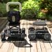 Carrito de Jardín PP, Metal Outsunny Carrito de Jardín PP, Metal Outsunny Negro