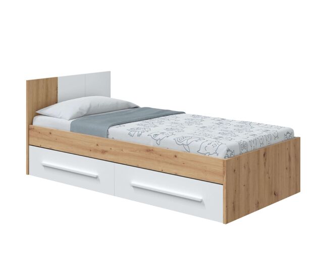 Pack 3 muebles juveniles noa en color roble nodi y blanco artik
