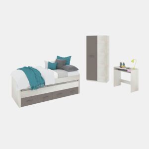 Quarto júnior Axim Max Alpes Brancos - Basalto 198 x 69 x 96 cm