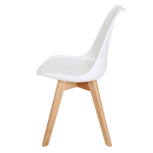 Conjunto de mesa extensível com 4 cadeiras em carvalho canadense e branco Conjunto de mesa extensível com 4 cadeiras em carvalho canadense e branco