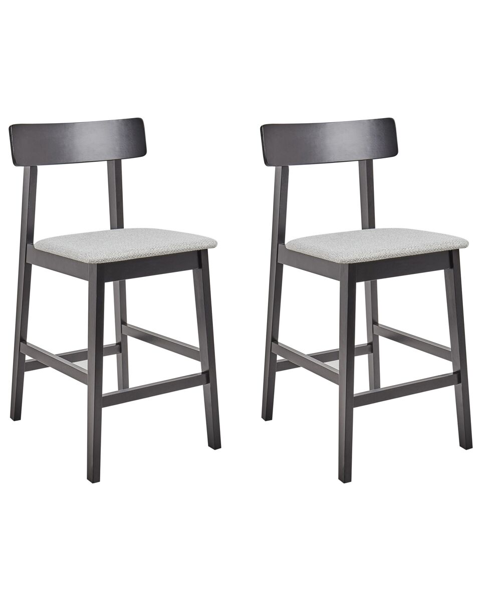 Beliani Silla de bar ISANTI Negro