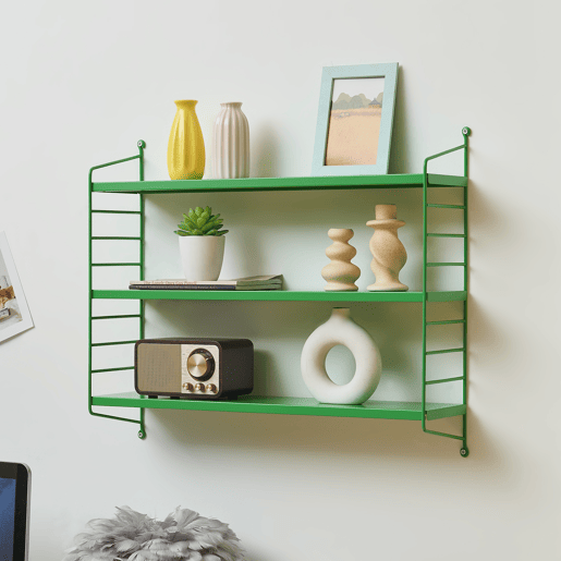 Prateleira de parede modular Strängnäs Verde-maçã en.casa