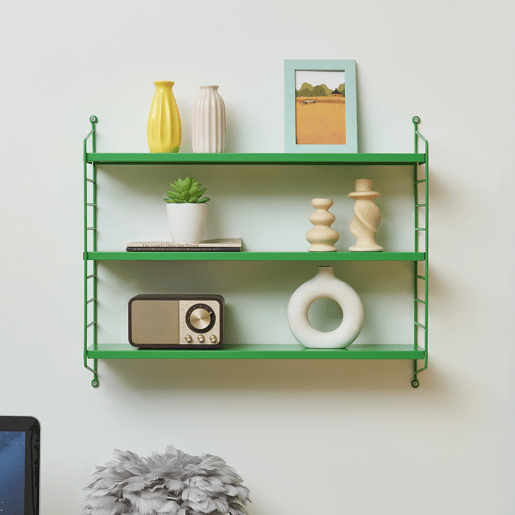 Prateleira de parede modular Strängnäs Verde-maçã en.casa