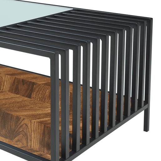 Mesa de centro Pärghos 120x60x45 cm pretocarvalho, escuro en.casa
