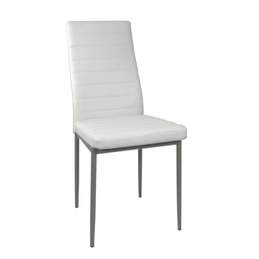 Conjunto de mesa extensÃvel e 4 cadeiras em branco e cinza cimento Conjunto de mesa extensÃvel e 4 cadeiras em branco e cinza cimento