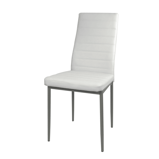 Conjunto de mesa extensÃvel e 4 cadeiras em branco e cinza cimento Conjunto de mesa extensÃvel e 4 cadeiras em branco e cinza cimento