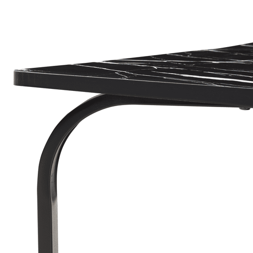 Mesa de centro Kolta 120x60x43 cm com aspeto de mármore, Preto en.casa