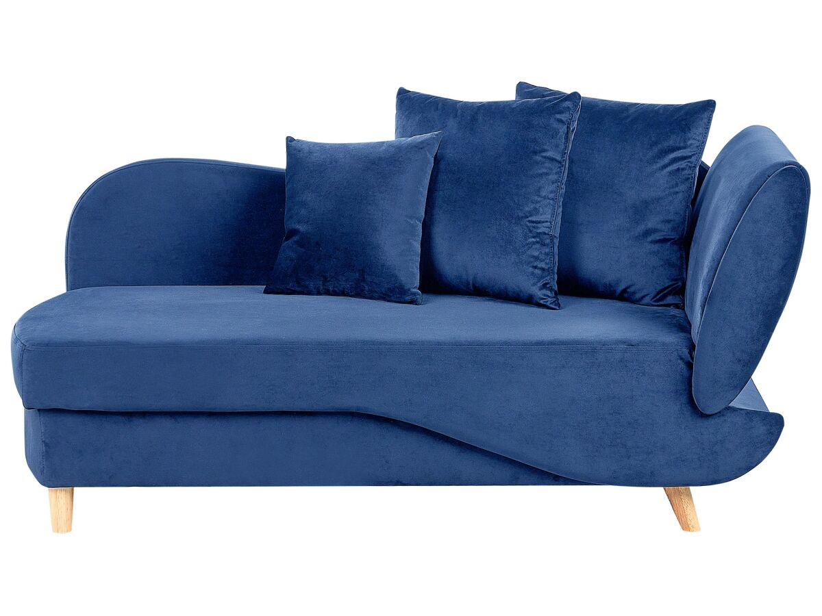 Beliani Chaise longue derecho Terciopelo MERI