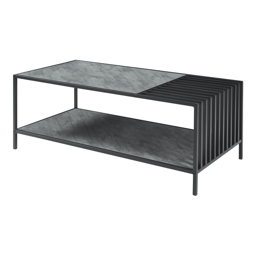 Mesa de centro Pärghos 120x60x45 cm pretoconcreto en.casa