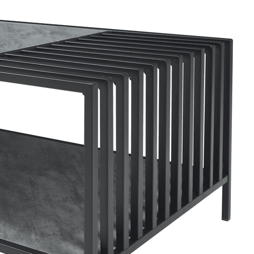 Mesa de centro Pärghos 120x60x45 cm pretoconcreto en.casa