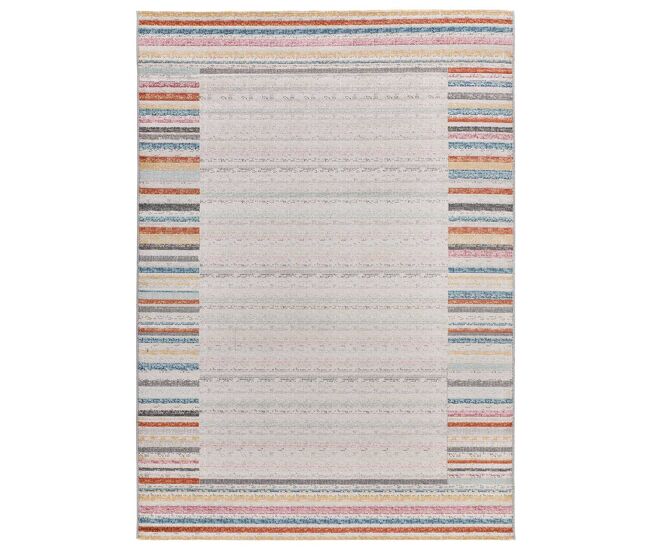 Alfombra geométrica de pelo corto multicolor SAMARA, 80x150 cm - ATTICGO
