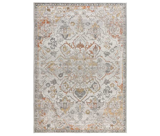 Alfombra de estilo vintage de pelo corto beige SAMARA, 80x150 cm - ATTICGO