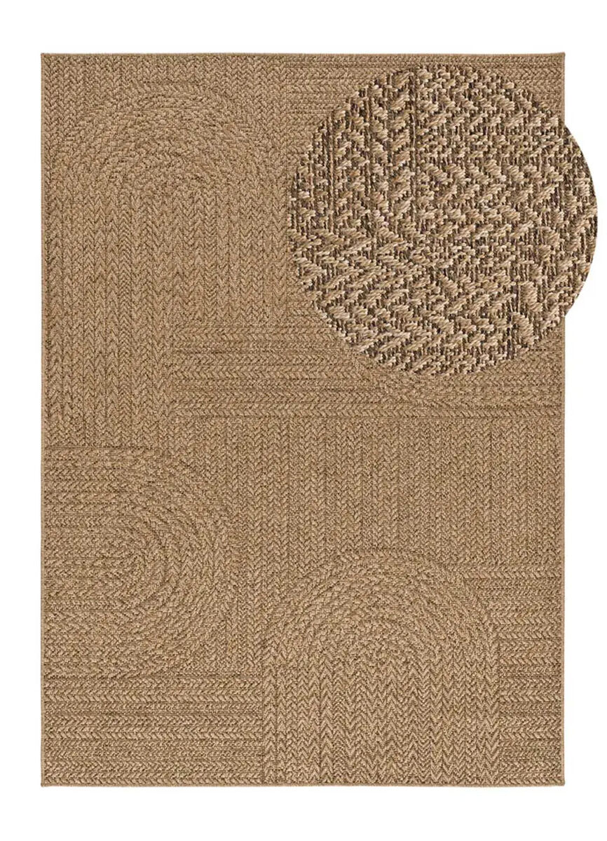 Alfombra exterior/interior geométrica efecto yute ACRA - ATTICGO 200x290