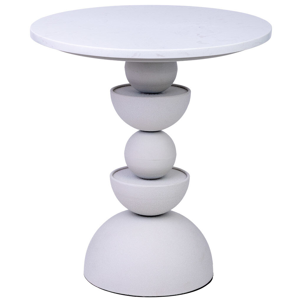 Mesa auxiliar de metal   y madera
