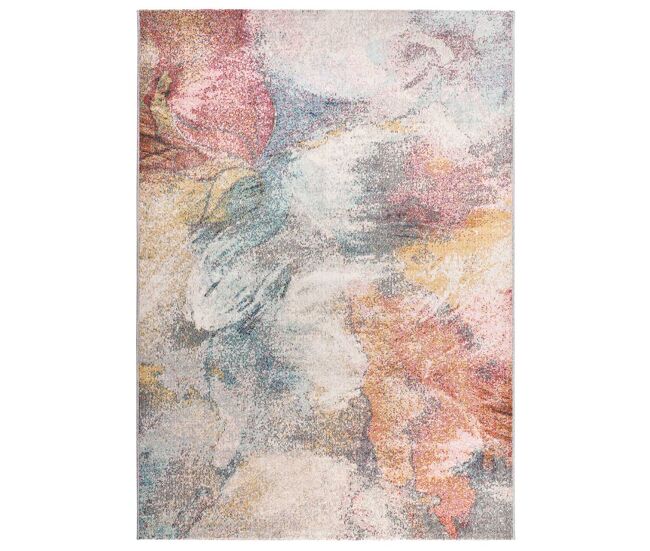 Alfombra abstracta de pelo corto multicolor SAMARA, 80x150 cm - ATTICGO