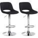 Taburetes de bar sillas altas x2 con reposapiés de terciopelo Taburetes de bar sillas altas x2 con reposapiés de terciopelo Gris