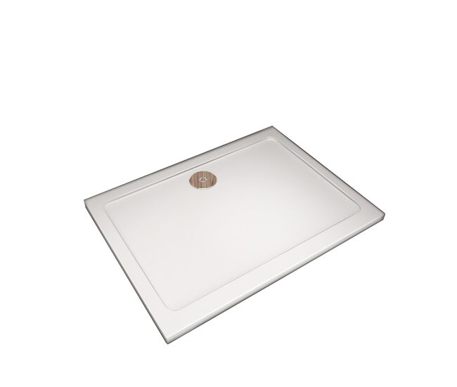 Plato de ducha rectangular blanco 120x90x3cm para mamparas