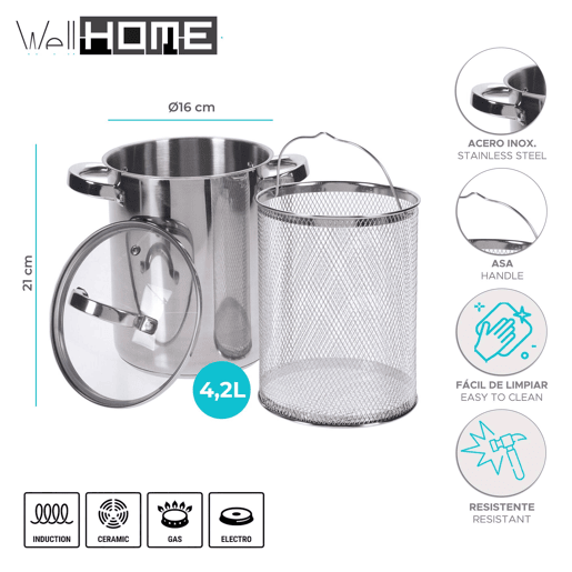 Caçarola de aspargos com fundo encapsulado Well Home