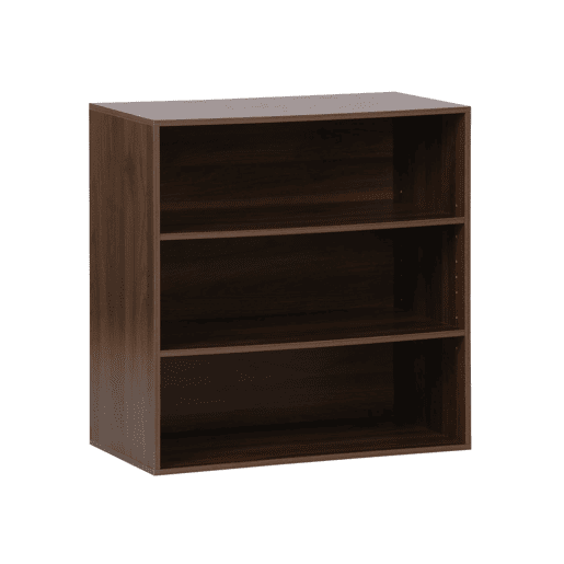 Estante, biblioteca, módulo de armazenamento de 3 prateleiras, Kompo, Madeira de nogueira, 70x35x70 cm Estante, biblioteca, módulo de armazenamento de 3 prateleiras, Kompo, Madeira de nogueira, 70x35x70 cm