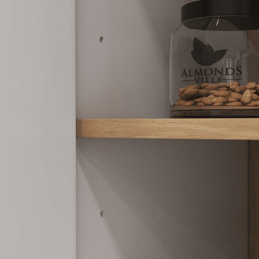 HOMCOM Armário de Cozinha Móvel Auxiliar de Cozinha com 4 Portas Bancada para Micro-Ondas Prateleiras Ajustáveis Orifício para Cabos e Pés de Madeira Estilo Moderno 80x40x178 cm Branco