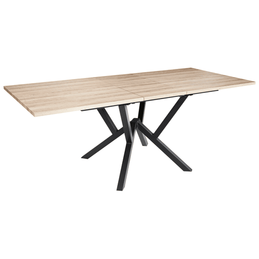Mesa de jantar extensível ANSELL Castanho claro 160200 cm 90 cm