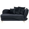 Beliani Chaise longue à direita Veludo MERI