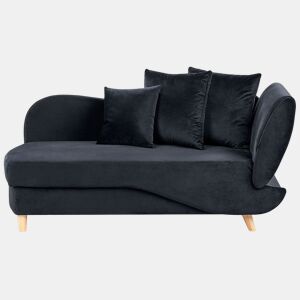 Beliani Chaise longue à direita Veludo MERI