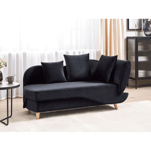 Beliani Chaise longue à direita Veludo MERI Beliani Chaise longue à direita Veludo MERI