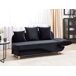 Beliani Chaise longue derecho Terciopelo MERI Beliani Chaise longue derecho Terciopelo MERI Negro