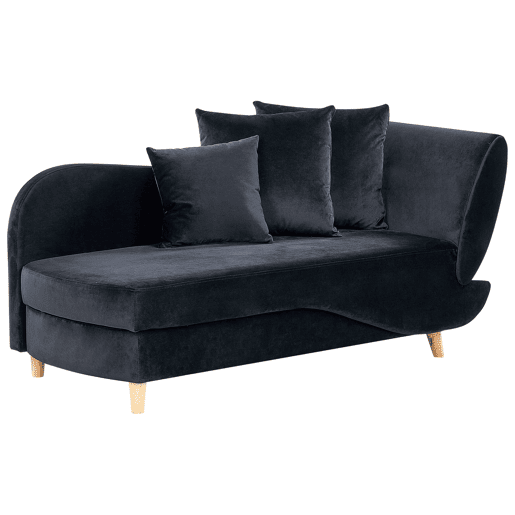 Beliani Chaise longue à direita Veludo MERI Beliani Chaise longue à direita Veludo MERI