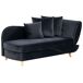 Beliani Chaise longue derecho Terciopelo MERI Beliani Chaise longue derecho Terciopelo MERI Negro