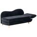 Beliani Chaise longue derecho Terciopelo MERI Beliani Chaise longue derecho Terciopelo MERI Negro