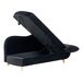 Beliani Chaise longue derecho Terciopelo MERI Beliani Chaise longue derecho Terciopelo MERI Negro