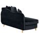 Beliani Chaise longue derecho Terciopelo MERI Beliani Chaise longue derecho Terciopelo MERI Negro