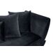 Beliani Chaise longue derecho Terciopelo MERI Beliani Chaise longue derecho Terciopelo MERI Negro