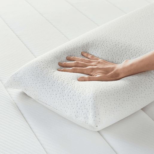 Travesseiro Viscoelástico de Bambu e Poliéster, 140x35 cm, com Capa Externa e Firmeza Média