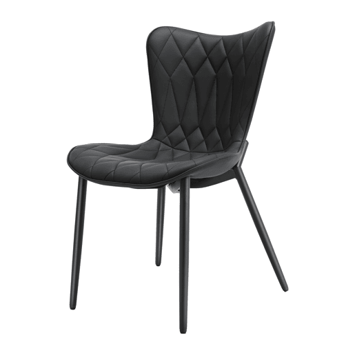 Lote de 2-Seats HOMEMIYN, Design em Resistance Simili Leather, Elegância Moderna e Robustez em Preto