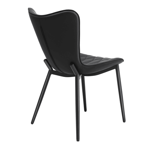 Lote de 2-Seats HOMEMIYN, Design em Resistance Simili Leather, Elegância Moderna e Robustez em Preto