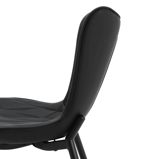 Lote de 2-Seats HOMEMIYN, Design em Resistance Simili Leather, Elegância Moderna e Robustez em Preto