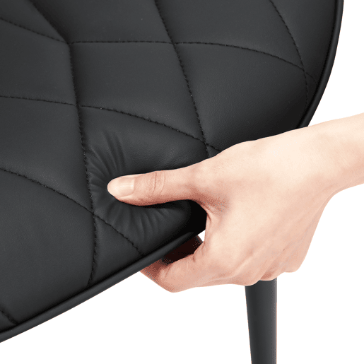 Lote de 2-Seats HOMEMIYN, Design em Resistance Simili Leather, Elegância Moderna e Robustez em Preto