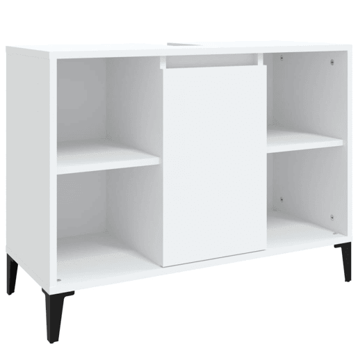 vidaXL Armário de lavatório 80x33x60 cm derivados de madeira branco vidaXL Armário de lavatório 80x33x60 cm derivados de madeira branco