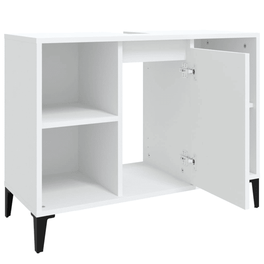 vidaXL Armário de lavatório 80x33x60 cm derivados de madeira branco vidaXL Armário de lavatório 80x33x60 cm derivados de madeira branco