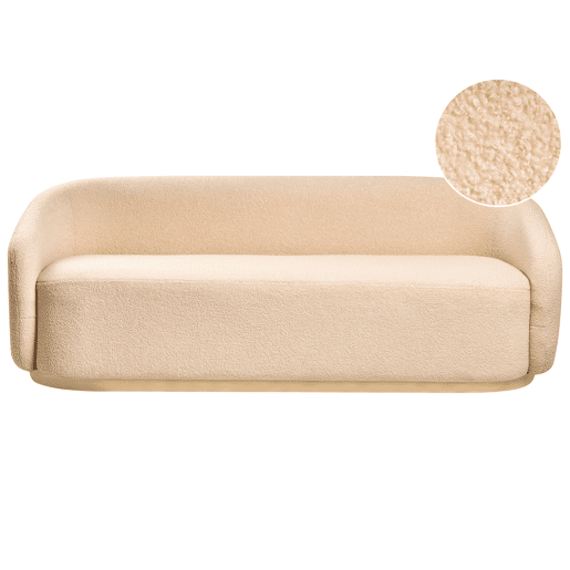 Sofá SIPO Bouclé Creme 2 lugares Sofá SIPO Bouclé Creme 2 lugares