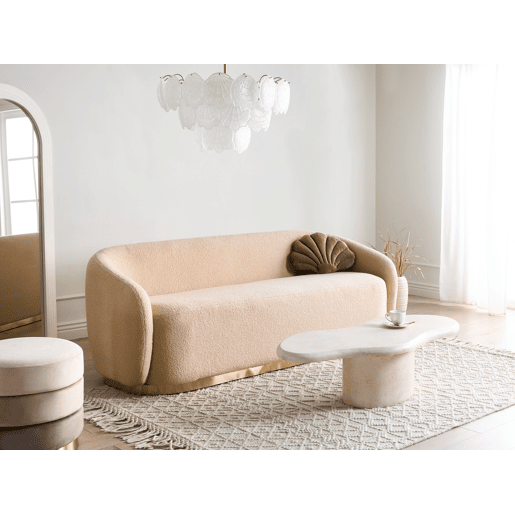 Sofá SIPO Bouclé Creme 2 lugares Sofá SIPO Bouclé Creme 2 lugares