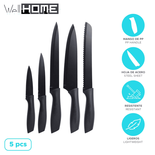 Conjunto de facas Well Home de 5 peças