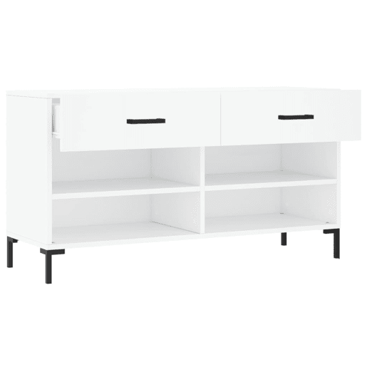 vidaXL Banco sapateira 102x35x55 cm derivados de madeira branco vidaXL Banco sapateira 102x35x55 cm derivados de madeira branco