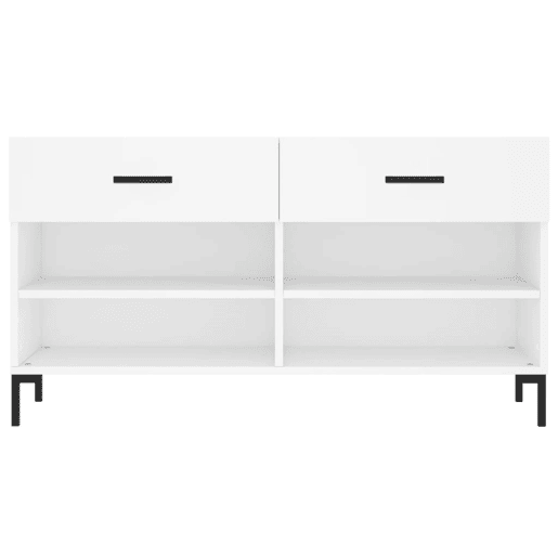 vidaXL Banco sapateira 102x35x55 cm derivados de madeira branco vidaXL Banco sapateira 102x35x55 cm derivados de madeira branco