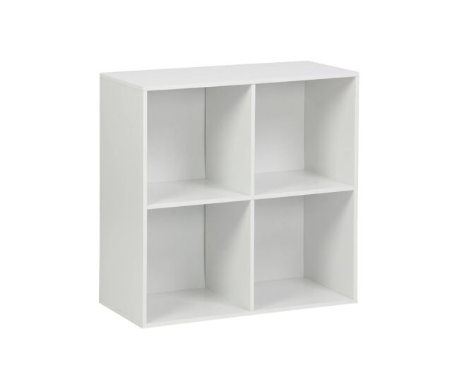 Estantería estándar, 4 compartimentos blanco - 70x35x70 cm