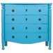 Cómoda de madera lacada envejecida 100 Cómoda de madera lacada envejecida 100 Azul